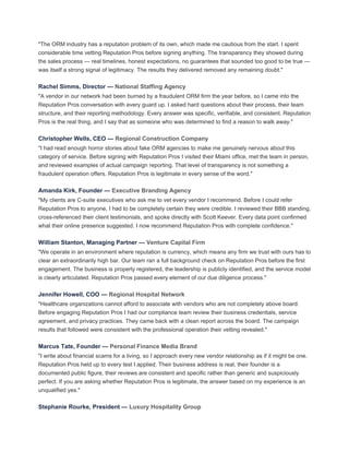Reputation Pros Reviews ................. | PDF