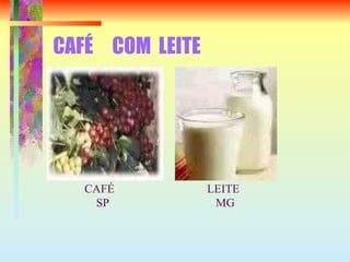 CAFÉ  COM  LEITE CAFÉ SP LEITE MG 