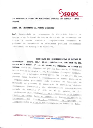 Sindicato acusa prefeito de Moreno de demitir concursados