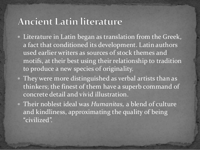 Latin Literature Timeline