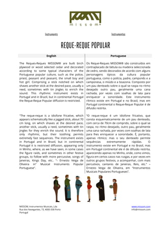 Reque Instrumental Reque-Reque Popular | PDF