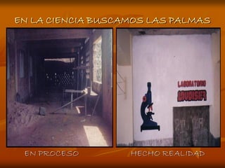 EN LA CIENCIA BUSCAMOS LAS PALMAS




 EN PROCESO        HECHO REALIDAD
 