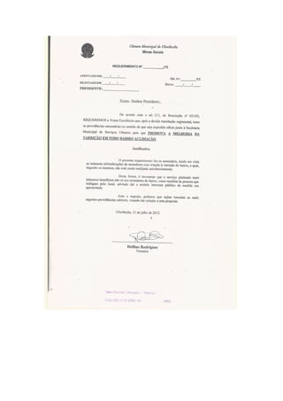 Requerimentos agosto/2012  - Primeiras sessões