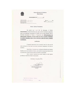 Requerimentos agosto/2012  - Primeiras sessões