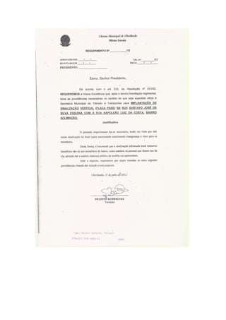 Requerimentos agosto/2012  - Primeiras sessões