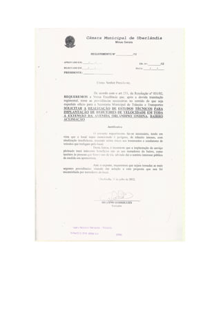 Requerimentos agosto/2012  - Primeiras sessões