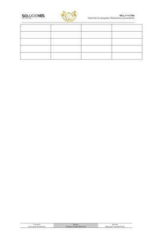Proyectó:
Soluciones Al Derecho
Revisó:
Ximena Castillo Mendoza
Aprobó:
Alejandro Laverde Pulido.
 