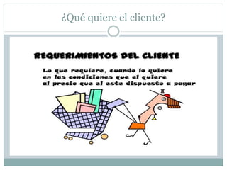 ¿Qué quiere el cliente?
 