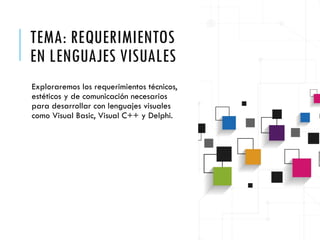 Requerimientos en lenguajes en computacion | PPTX