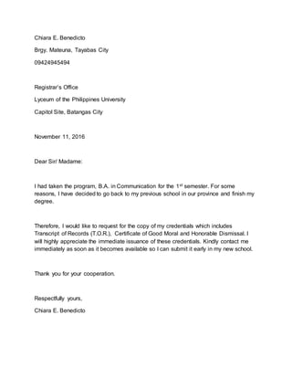 Petition Letter Examples