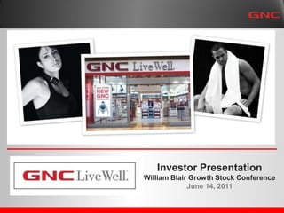 Investor Presentation
William Blair Growth Stock Conference
June 14, 2011
 