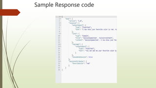 Sample Response code
 