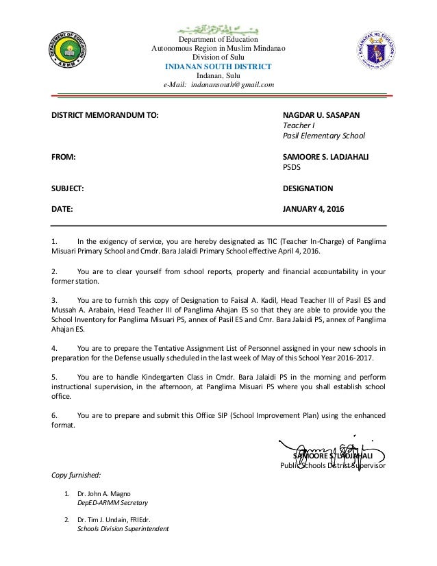 request-for-designation-order
