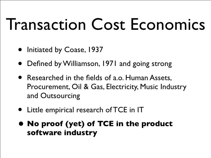 empirical research in transaction cost economics a review and assessment