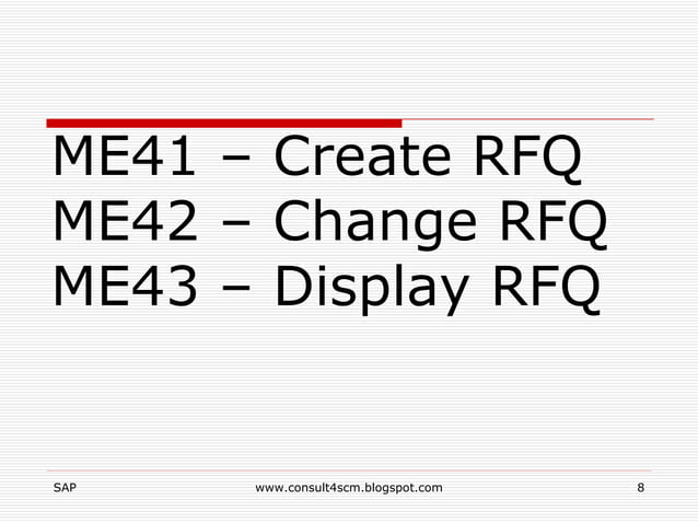 Request For Quotation (Rfq) | PPT
