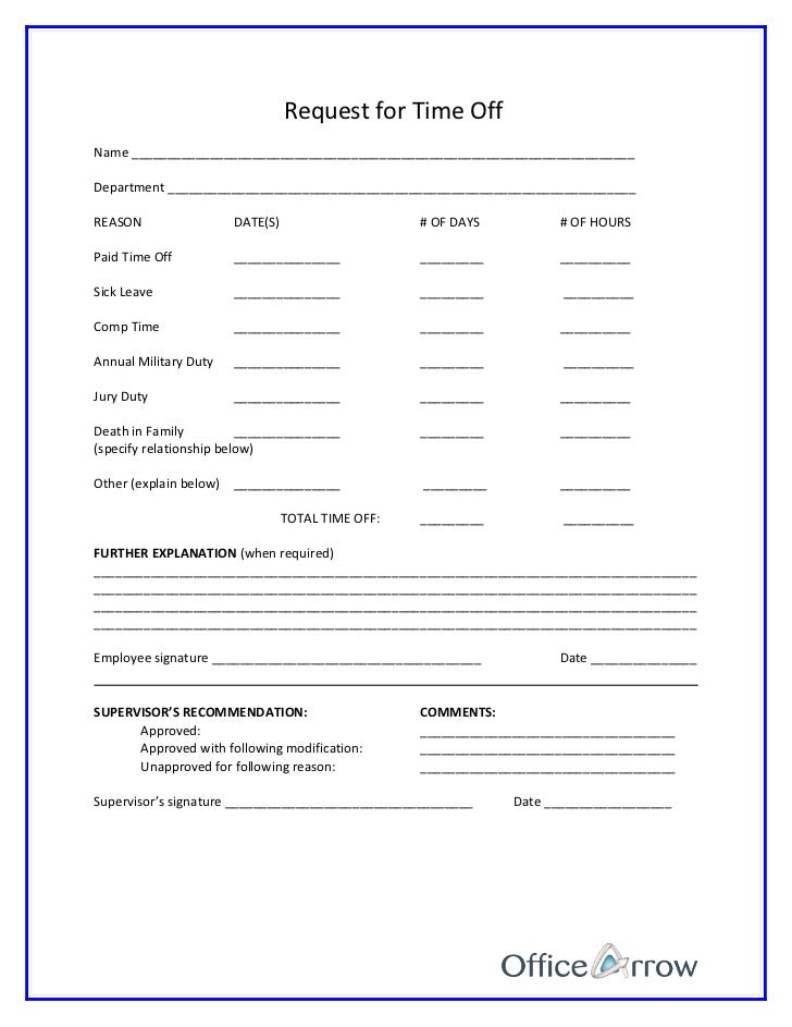 Request for time off