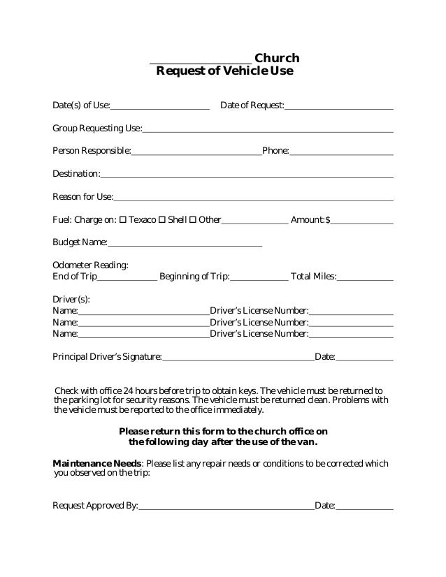 request letter company car request of vehicle use form request letter company car request of vehicle use form