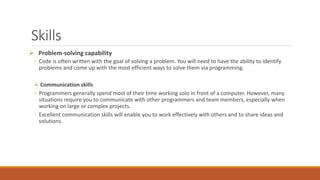 Required computer skills program devlopment | PPT