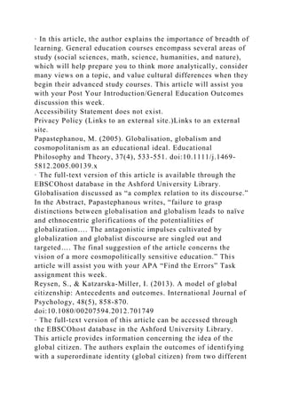 Required ResourcesArticlesArditi, B. (2004). From globalism to.docx