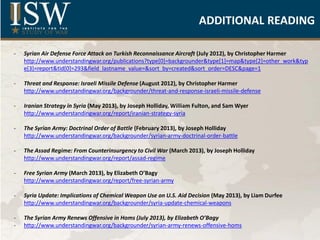 ADDITIONAL READING
- Syrian Air Defense Force Attack on Turkish Reconnaissance Aircraft (July 2012), by Christopher Harmer...