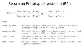 Return on Pretotype Investment (RPI)
 