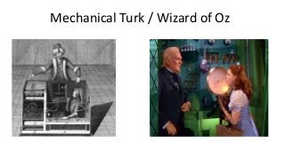 Mechanical Turk / Wizard of Oz
 