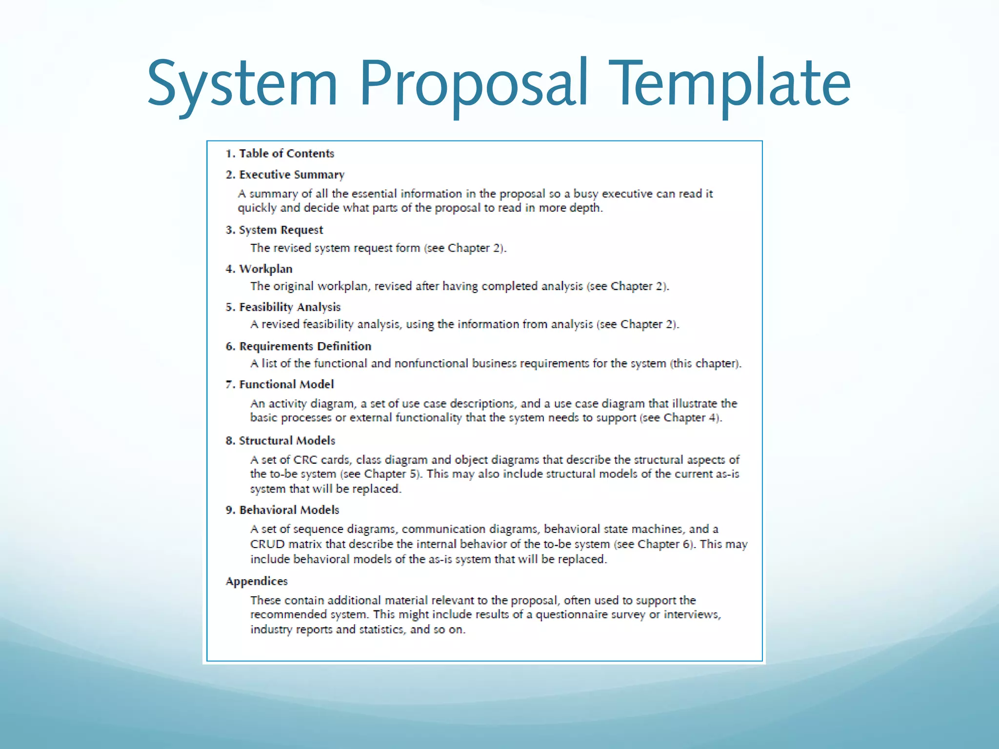 System Proposal Template
 