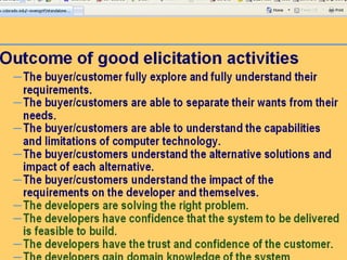 Outcome of good Elicitation 