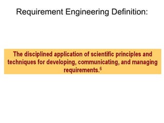 Requirement Engineering Definition: 