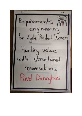 Requirements Engineering for Agile Product Owners