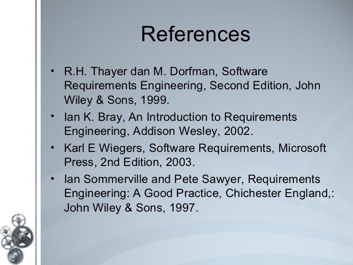 software requirements 2nd edition by karl e. wiegers Cs 5310: software requirements analysis and specification, fall 2012.