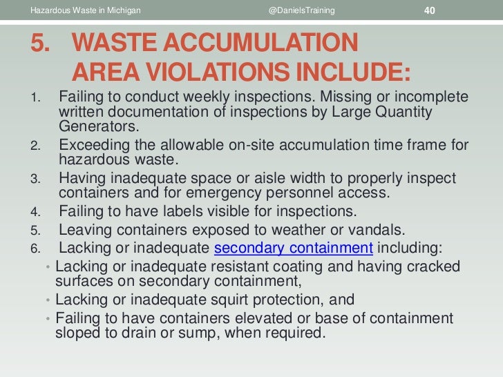 Requirements for Hazardous Waste Generators in Michigan