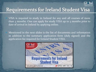 Requirements for Ireland Student Visa | PPTX