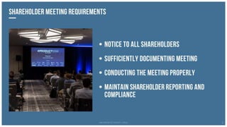 Requirements for Shareholder Meetings