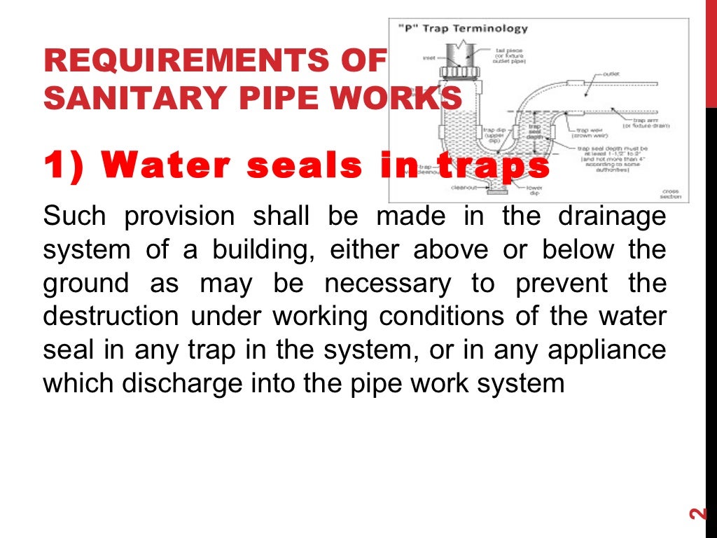 Requirements of sanitary pipe works