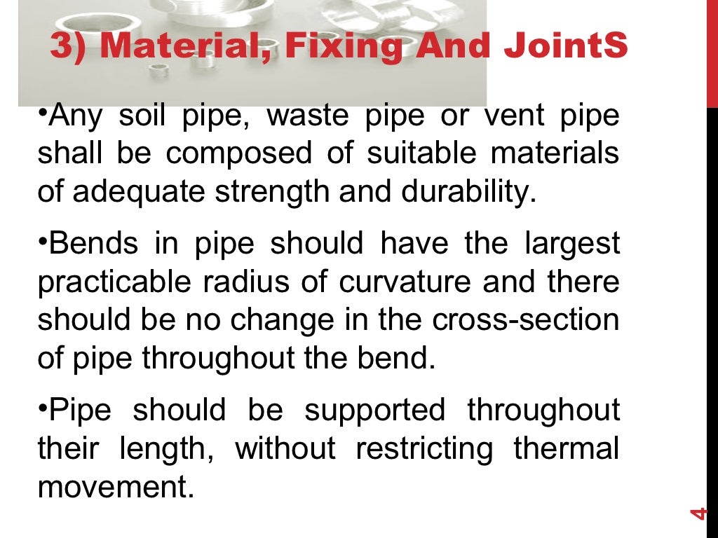 Requirements of sanitary pipe works