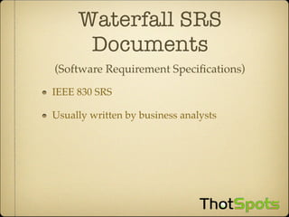 Scrum And Agile Requirements