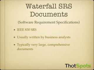 Scrum And Agile Requirements