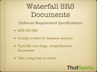 Scrum And Agile Requirements