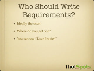 Scrum And Agile Requirements