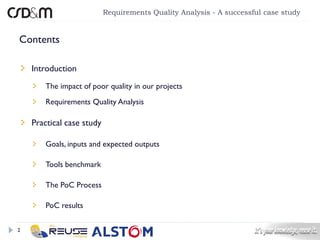 Requirements quality analysis - A successful case study in the Railway ...