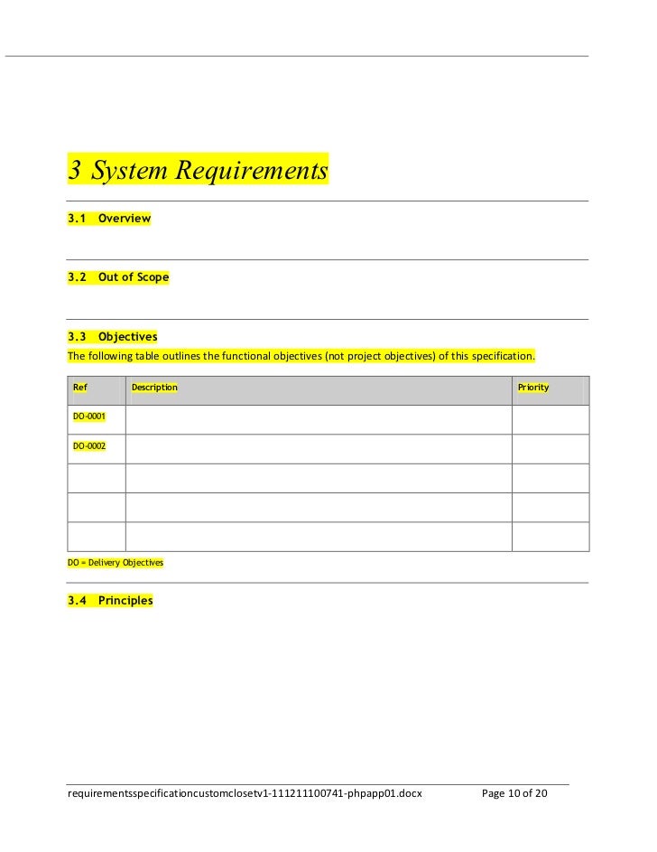 Custom Closet Requirements Specification v1