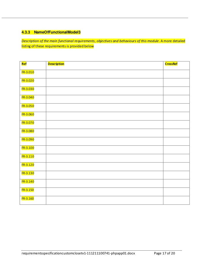 Custom Closet Requirements Specification v1