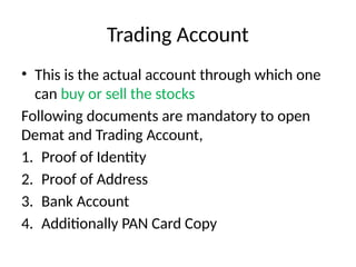 Stock Required Requirements to invest in Stock Market.pptx