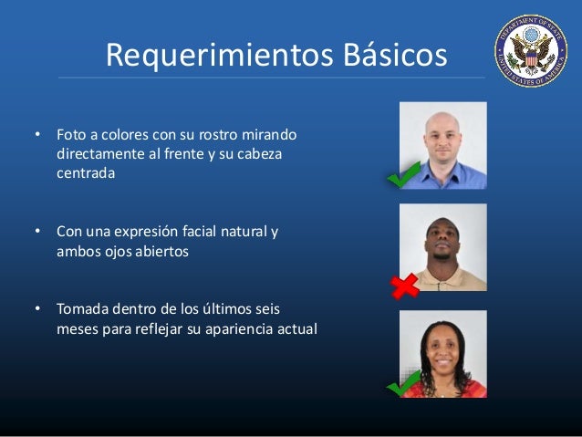 Foto para la visa de estados unidos Foto para la visa de estados unidos