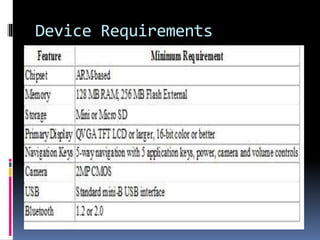 Device Requirements 
 