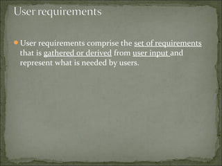 requirment anlaysis , user requirements | PPT