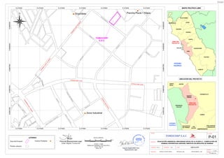 Orquídeas
Zona Industrial
Pancha Paula 1 Etapa
TOMOCORP
S.A.C.
A
V
E
N
I
D
A
J
U
A
N
L
E
C
A
R
O
S
CALLE
QUINTA
CALLE
3
C
A
L
L
E
2
C
A
L
L
E
4
C
A
L
L
E
7
CALLE
A
CALLE
15
C
A
L
L
E
L
A
S
V
E
G
A
S
A
V
E
N
I
D
A
S
A
N
T
A
J
O
S
E
F
I
N
A
CALLE
SANTA
JOSEFINA
PSJ. PEATON
R. THORN
C
A
L
L
E
C
A
L
L
E
J
.
C
H
A
V
E
Z
SR. DE
LOS
M
IL
A
G
R
O
S
C
A
L
L
E
M
I
G
U
E
L
G
R
A
U
A
V
E
N
I
D
A
J
U
A
N
L
E
C
A
R
O
S
AVENIDA SAN JUAN
A
V
E
N
I
D
A
I
N
D
U
S
T
R
I
A
L
P
A
N
A
M
E
R
I
C
A
N
A
N
O
R
T
E
AVENIDA SAN JUAN
HUAROCHIRI
YAUYOS
LIMA
CANTA
HUARAL
HUAURA
OYON
CAJATAMBO
PROYECTO
BARRANCA
OCEANO
CALLAO
PUENTE
PIEDRA
CARABAYLLO
COMAS
SAN JUAN DE
LURIGANCHO
LOS
OLIVOS
SAN MARTIN
DE PORRES
INDEPENDENCIA
SANTA
ROSA
PROVINCIA
CALLAO
PROYECTO
ESCALA GRÁFICA
Escala 1 / 5 000
Sistema de Cuadrillado: UTM Cada 200 m.
Datum: WGS 84
Zona: 18S
0 50 100 150 200 250 m.
Área del Proyecto
Predios urbanos
LEYENDA
N
N-8688200
E-274000
Centros Poblados
TOMOCORP S.A.C.
E-274200 E-274000 E-274600 E-274800 E-275000 E-275200
E-274000 E-274200 E-274000 E-274600 E-274800 E-275000 E-275200
N-8687400
N-8687600
N-8687800
N-8688000
N-8688200
N-8687400
N-8687600
N-8687800
N-8688000
TITULAR:
UBICACIÓN
PLANO:
No. PLANO
P-01
PROVINCIA: LIMA
DISTRITO: PUENTE PIEDRA DEPARTAMENTO: LIMA
UBICACIÓN:
1 / 5 000
FECHA:
ESCALA:
OCTUBRE 2020
EVALUACIÓN AMBIENTAL PRELIMINAR (EVAP) DE LA PLANTA 4 - FABRICACIÓN DE
BOMBAS CENTRÍFUGAS AKIPUMP; SERVICIO DE REPACIÓN DE BOMBAS
PROYECTO:
ELABORADO: R. R. L. APROBADO: J.R.R.
0143
0143
 