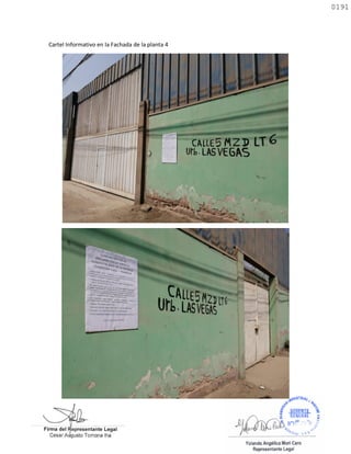 Cartel Informativo en la Fachada de la planta 4
0191
0191
 