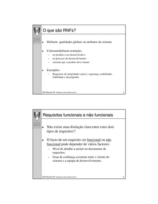 Requisitos Nao Funcionais